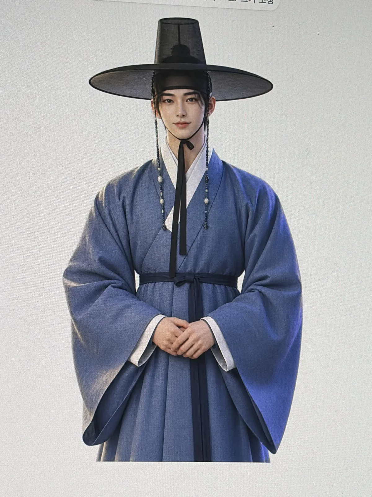 한복 캐릭터 생성 실험: 의상도 조정한 남성 버전